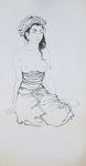 <b>Squatting Beauty</b><br/>Ink on paper<br/><br/>79 x 43 cm<br/><br/>